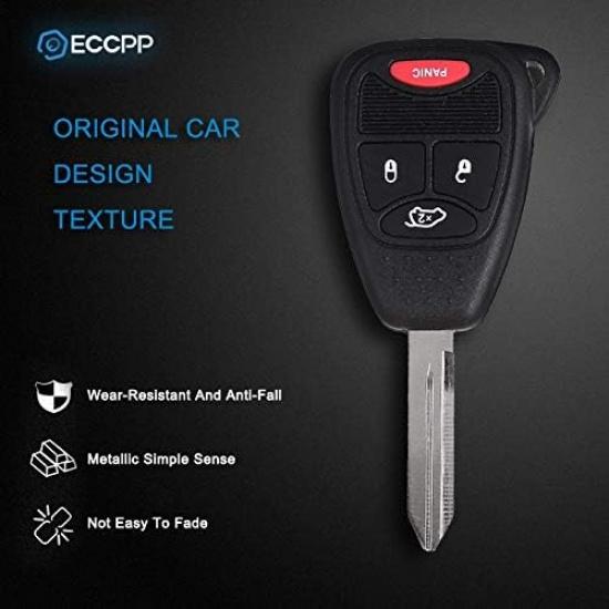 ECCPP 2X Новый сменный брелок-ключ для автомобиля 4 кнопки, без нарезки, для Chrysler Dodge Jeep OHT692427AA, OHT692713AA, Программируемый брелок