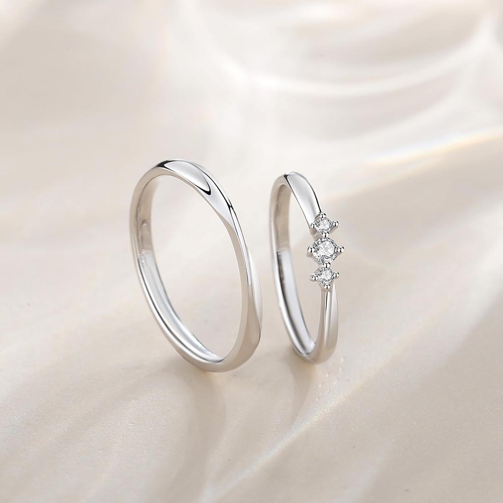 FANCIME Diamond Ring for Platinum Engagement Wedding Moebius Eternal Perfect for and Gift Wrapping Women, Ring, Pt950, Ring, Band, Pattern, Sparkle,