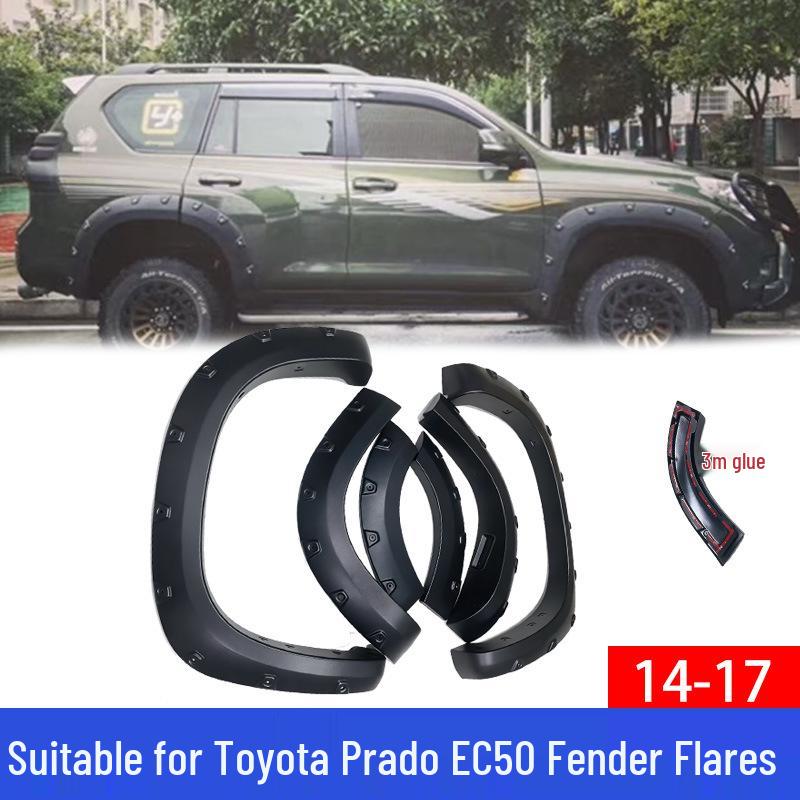 Toyota Prado LC50 (2014-2017) Широкие расширители крыльев с заклепками