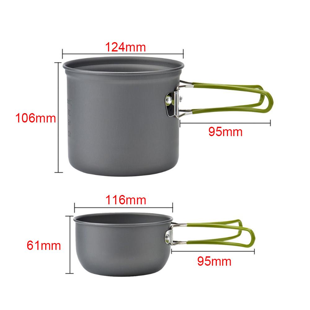 Ultralight Camping Cookware Utensils outdoor tableware set Hiking Picnic Backpacking Camping Tableware Pot Pan 1