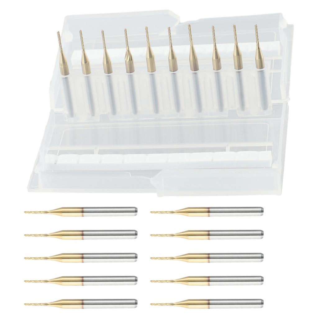 10 шт. Фреза 1 мм твердосплавная концевая фреза для гравировки с ЧПУ