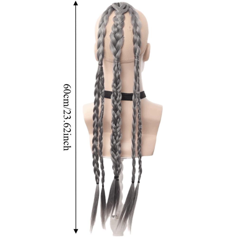 Длинные Viking Hair Extensions Clip In Ручная работа Косы Хвосты Аксессуары для Воина эпохи Возрождения