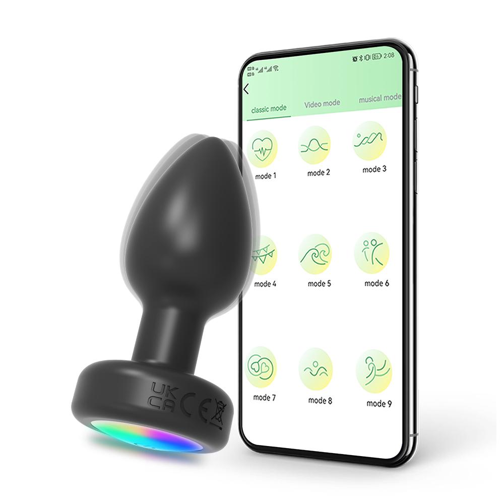 APP with Flashing Light Vibrating Anal Plug Jumping Egg Sex Toy Adult Products