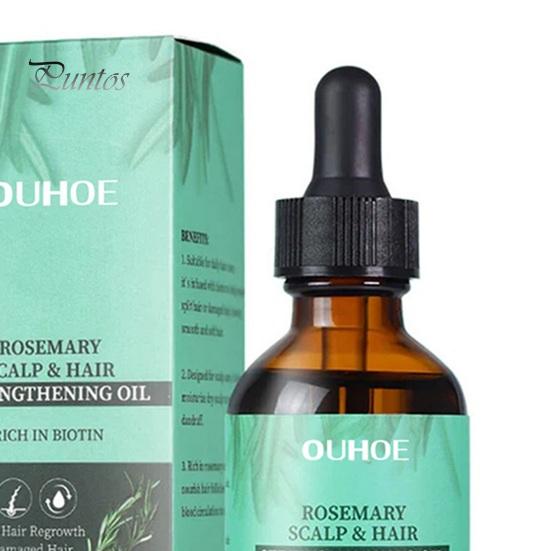 60ML Rosemary Hair Essential Oil Nourishes Repairs Smoothens Lightweight Portable Hair Oil Women Accessories
