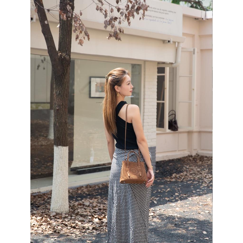 Mina20 первый слой бархат узор личи телячья кожа полый белый стальной металлофурнитура с одинарным плечевым ремнем для ношения через плечо французский полый