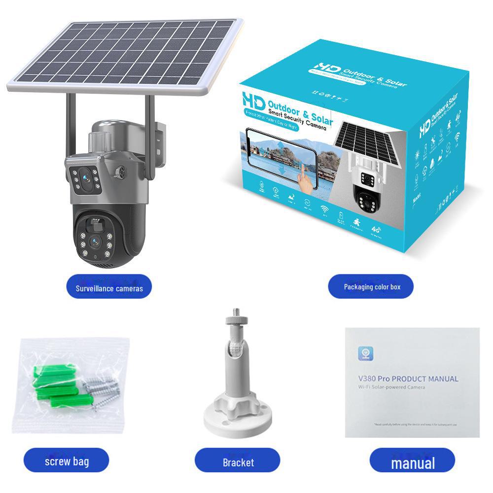 360-градусная наружная камера с солнечным монитором и ночным видением