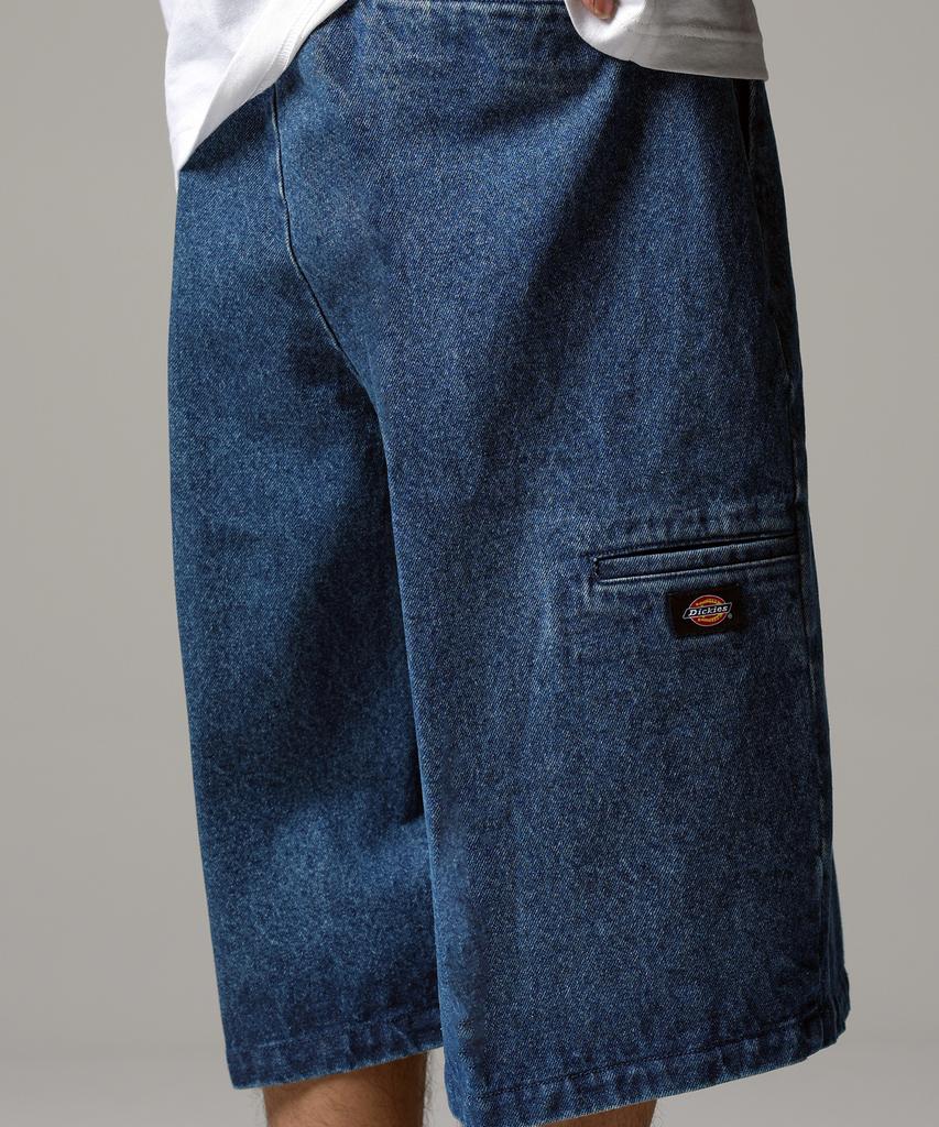 Dickies 42283 Свободные джинсовые рабочие шорты Средне-синие