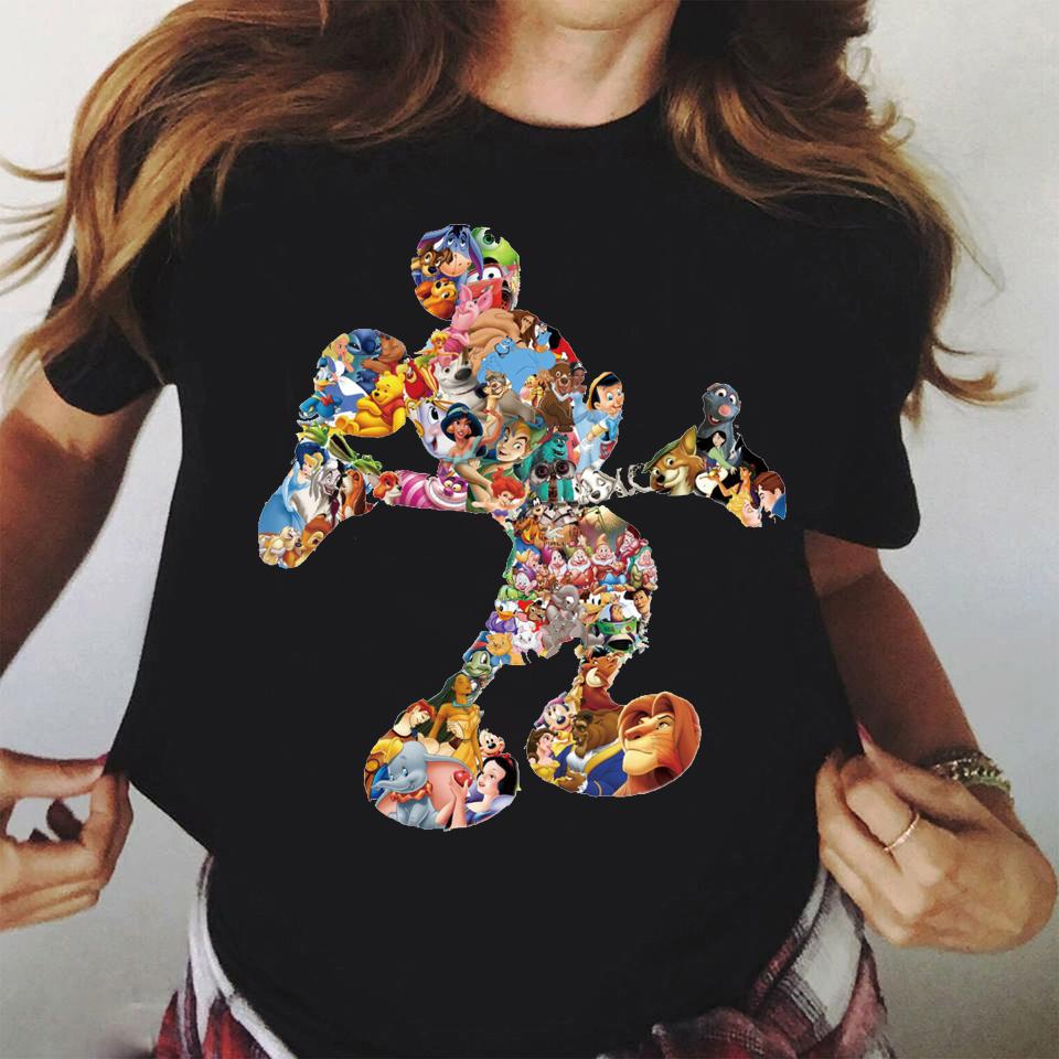 2026 New Disney Mickey Mouse TShirt Cute Harajuku Ullzang Cotton TShirt Printed TShirt Fashion Top Family ParentChild Top