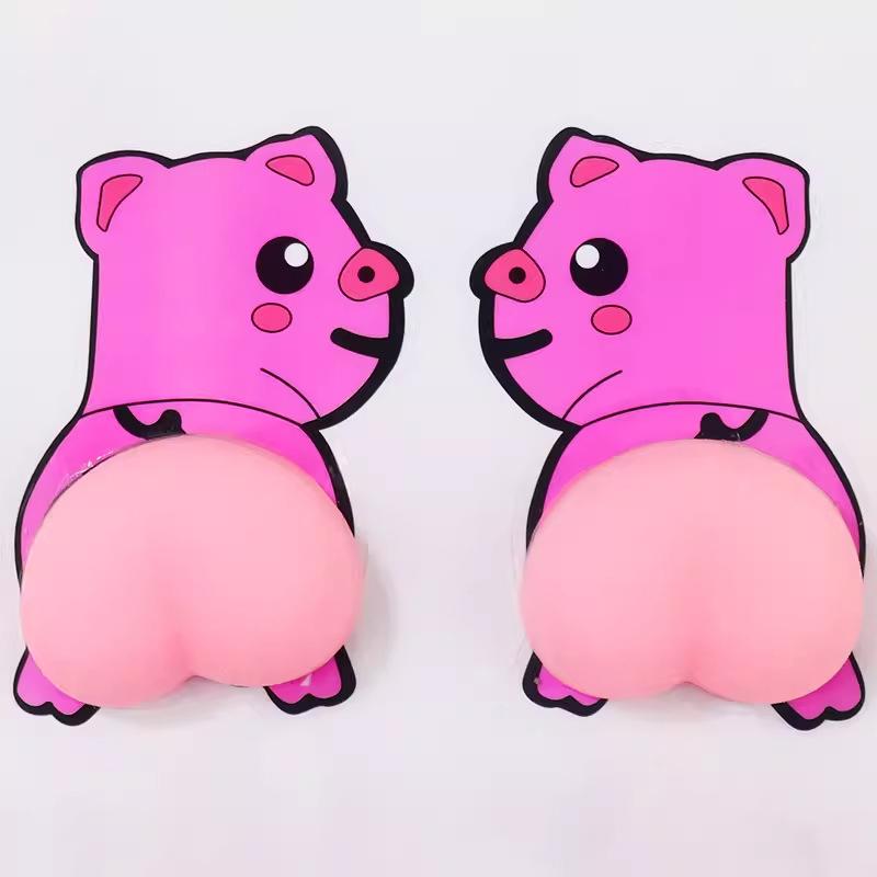 1/5 пары 3D сплошные силиконовые декорации для телефона, наклейки на стену, наклейки от столкновений для холодильника, креативные мультяшные наклейки на машину