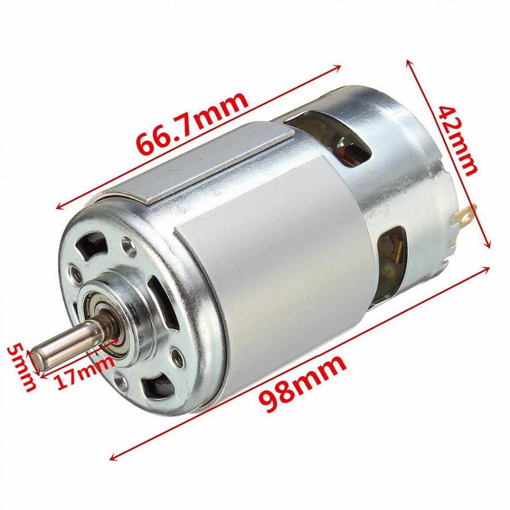 DC 12V-36V 3500-9000RPM 775 Large Torque Motor Ball Bearing Electric Machine