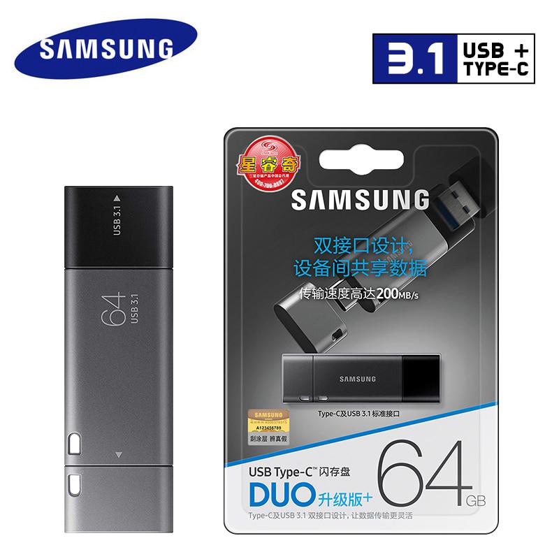 SAMSUNG Type-C Interface Pendrive OTG USB3.1 150MB/s USB Flash Drive Memory Disk TypeC for Phone