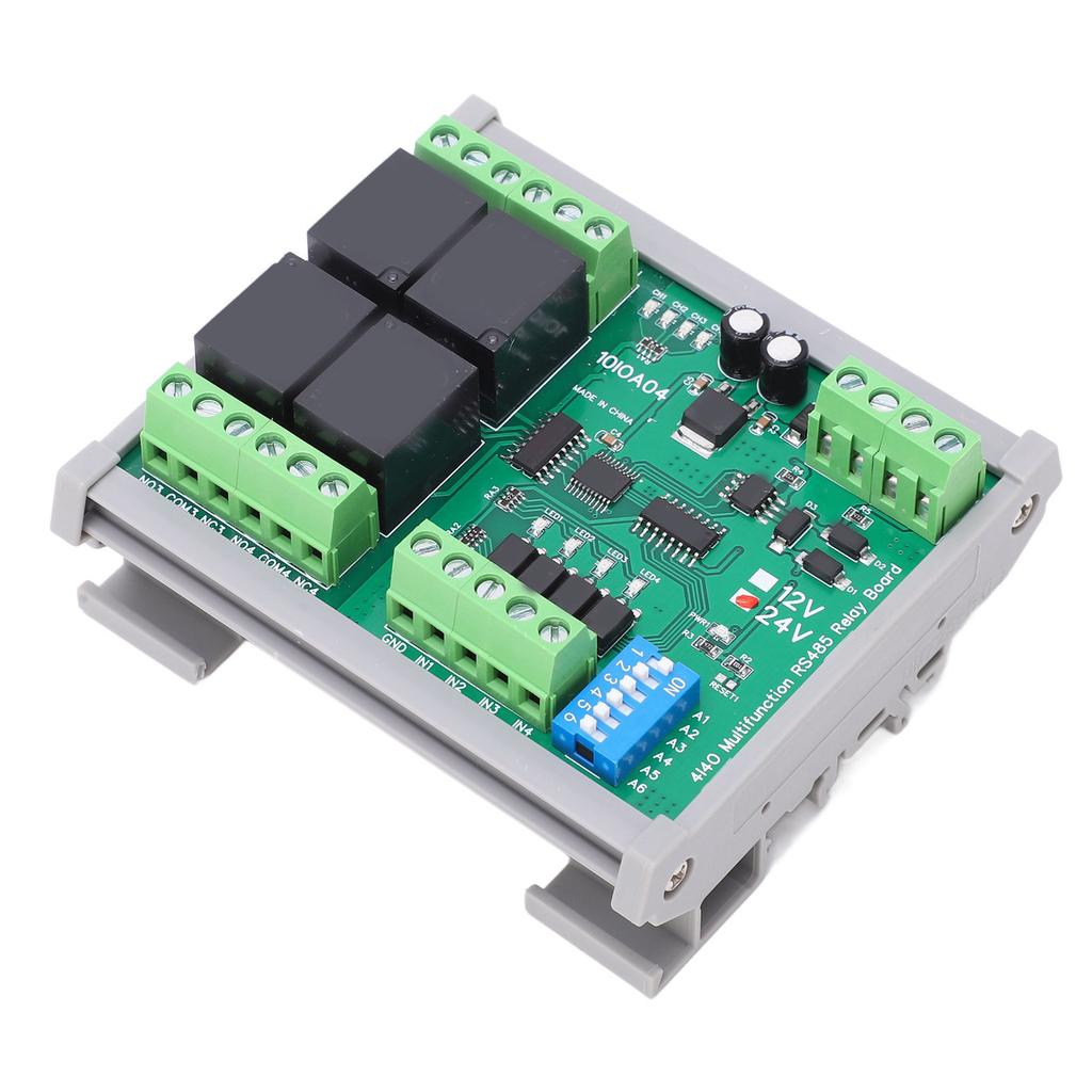 RS485 Relay Module 4 Channel RTU PCB Board with Housing Industrial Control Components DC24V