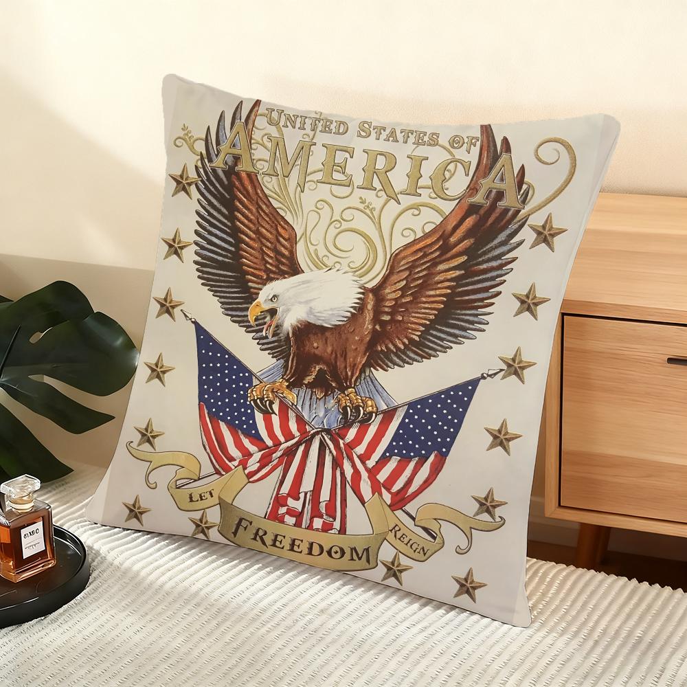 250Th Anniversary Of The Usa Cushion Cover Soft Short Plush Pillow Cover Smooth Cozy Texture Aesthetic Cushion Case Home Decor