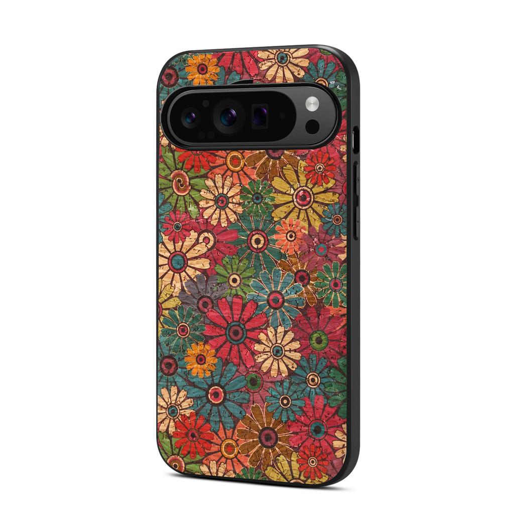For Google Pixel 10/Pixel 10 Pro Case Flower Print PU Leather+PC+TPU Phone Cover