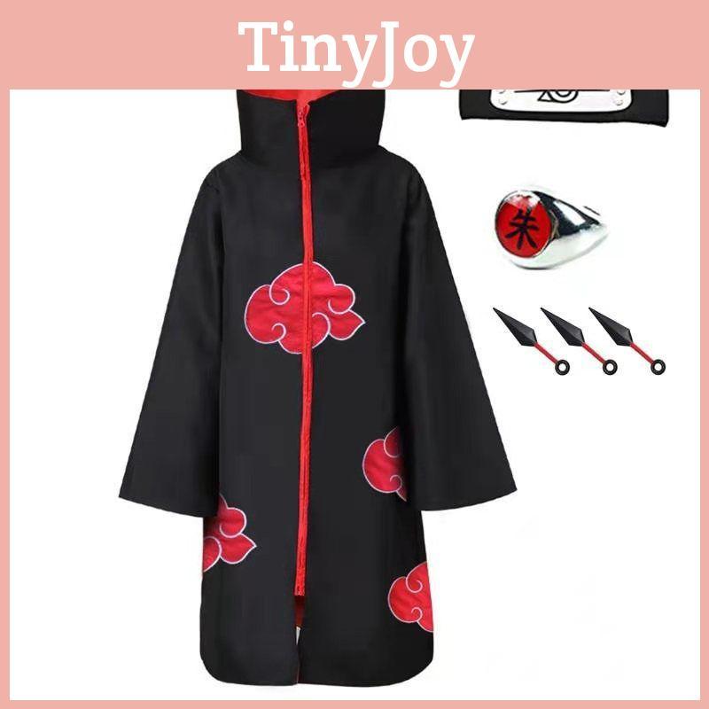 Кимоно-плащ Акацуки Учиха Тоби Обито Костюм для косплея Маска Хэллоуин Повязка на голову