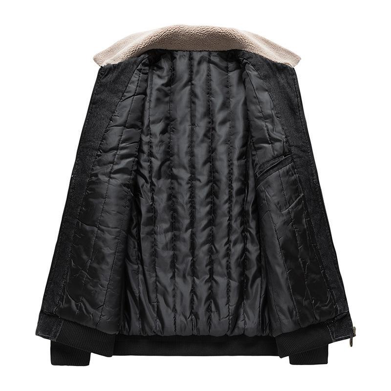 Джинсовая куртка мужская осенняя свободная трендовая теплая верхняя часть осенне-зимняя повседневная куртка