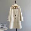 Женское шерстяное пальто с капюшоном большого размера - средней длины, свободного кроя, высококачественное повседневное для осени и зимы