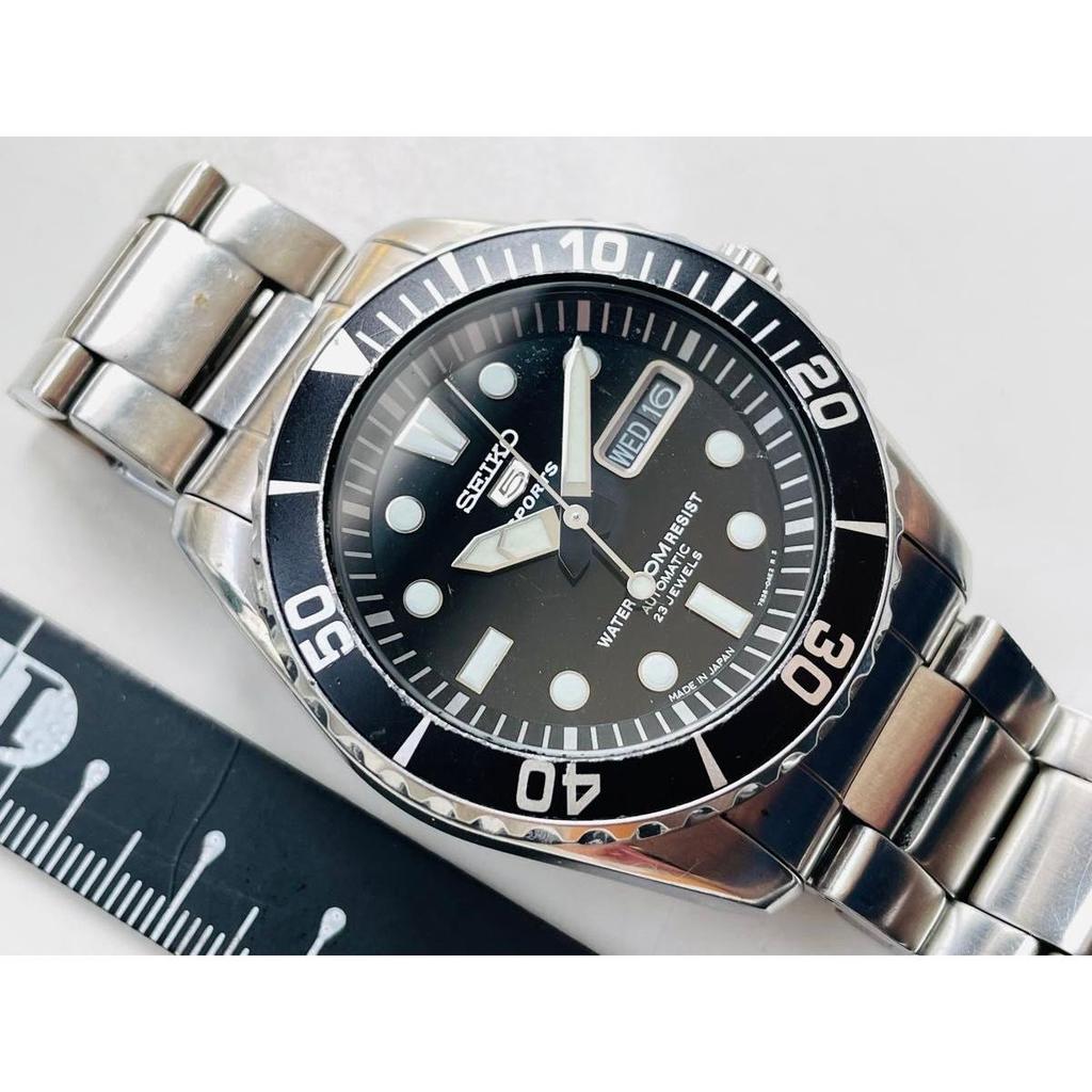 Б/У Редкие, Рабочие, Красивое состояние, SEIKO, Международная модель, 5 Sports, Прозрачная задняя крышка, 7S36-03C0, 23 камня, Мужские, Автоматические, Сделано в