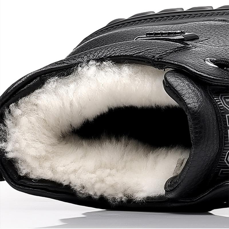 Зимняя обувь 2025 Мужские зимние ботинки Теплые плюшевые Модные брендовые мужские ботинки на плоской подошве до щиколотки Черные