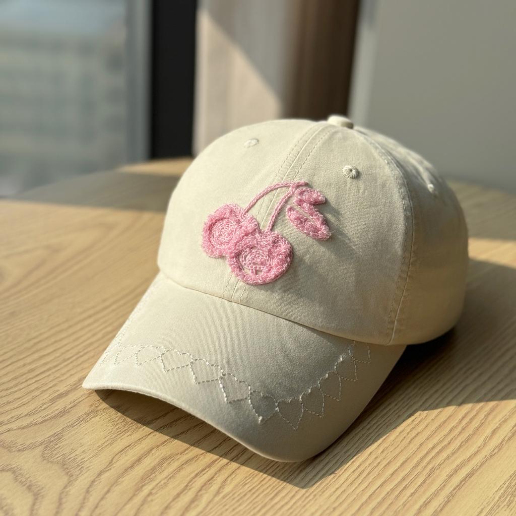 Korean-style spring-summer thin new soft-top baseball cap for women, embroidered, trendy couple's sunshade cap that makes the face look smaller