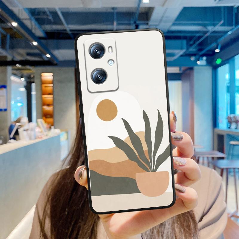 Vintage Flower Leaves For OPPO Find X6 X5 X3 A54S A5 A94 A16 A53S A57 A74 A72 A98 A78 A96 A9 5G Black Soft Phone Case