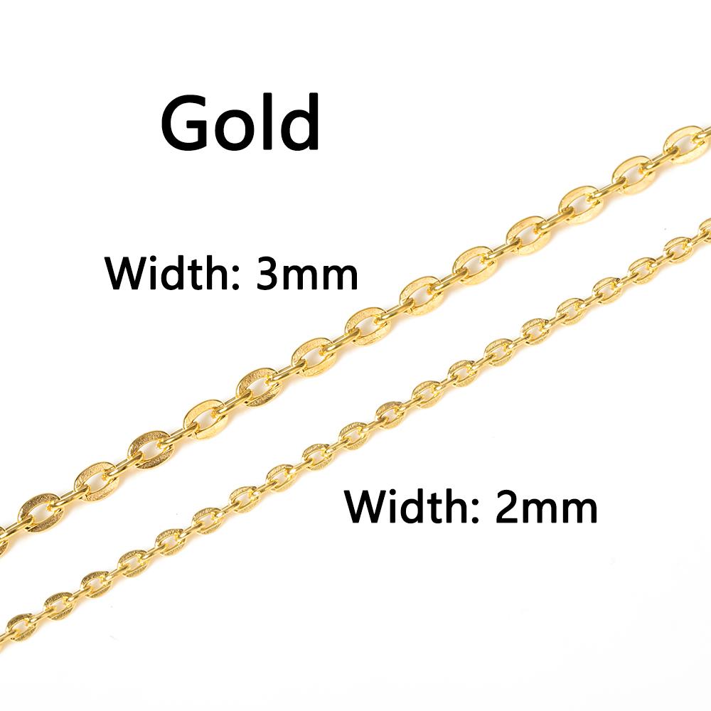 5Meters Metal Link Chains Multi Color Bulk Necklace Bracelet Chain Accessory for DIY Jewelry Making Findings Supplies Wholesale