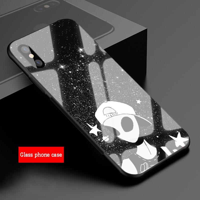 Чехол для телефона из закаленного стекла с рисунком инопланетянина для iphone 12 11 Pro Max 5 6 7 8 PLUS X XS XR XSMax Shell 12Pro