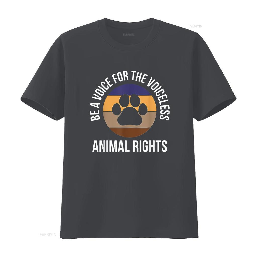 Be A Voice For The Voiceless Animal Rights Mens T Shirt Black 4X Large vintage Washed fashion Comfortable Stretched Breathable