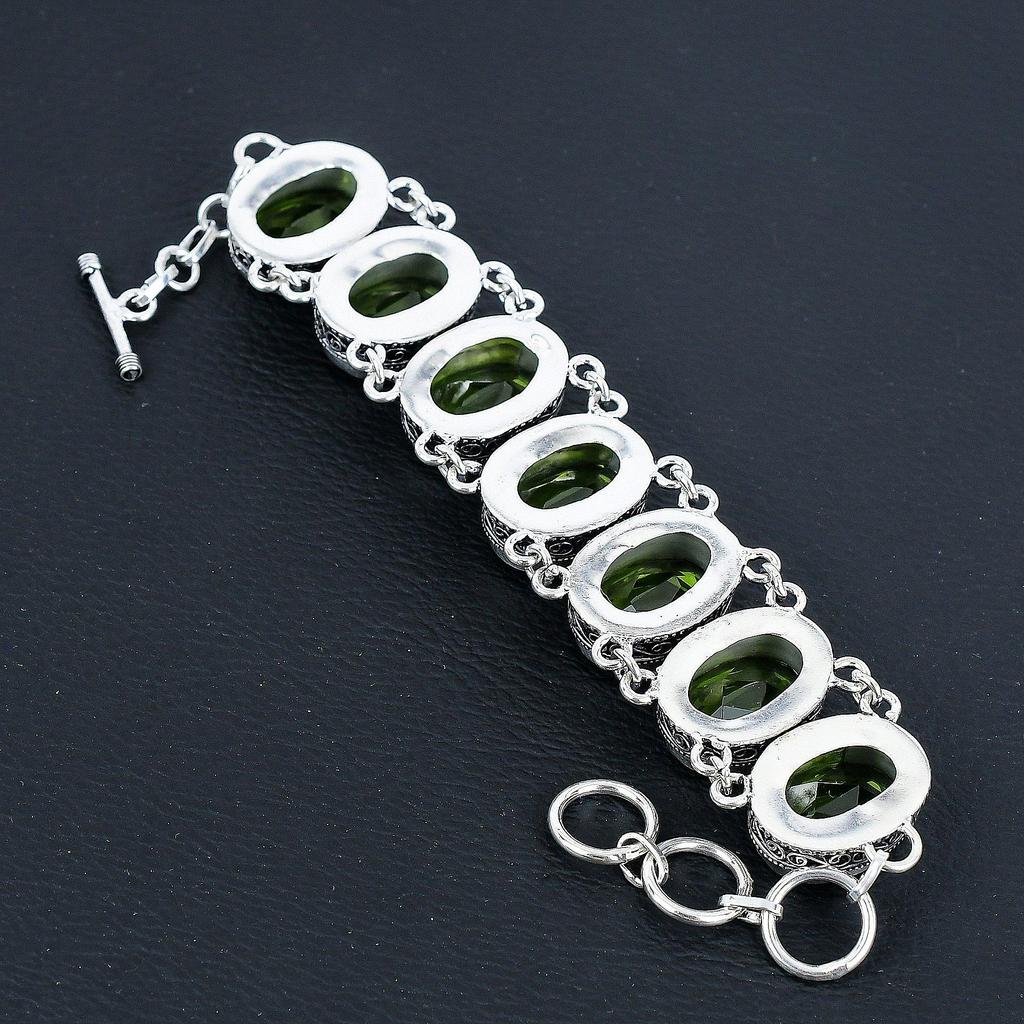 Удивительный драгоценный камень перидот, ручная работа, комплект браслетов из стерлингового серебра 925 пробы, комплект старинных украшений, подарок на День матери