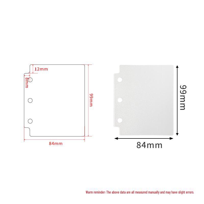 A6/A7 Double Buckle PVC Transparent Binder Planner with Detachable Shell