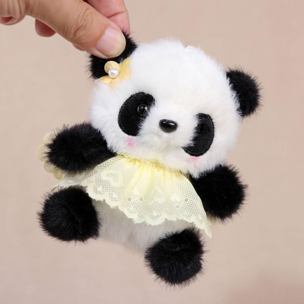 Cute Panda Fairy Doll Pendant Keychain Small Doll Plush Toy Girls Bag Pendant Doll
