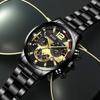DEYROS Fashion Men's Watch Luxury Men's Calendar Watch Men's Stainless Steel Strap Quartz Watch Mens Best Choice For Gift