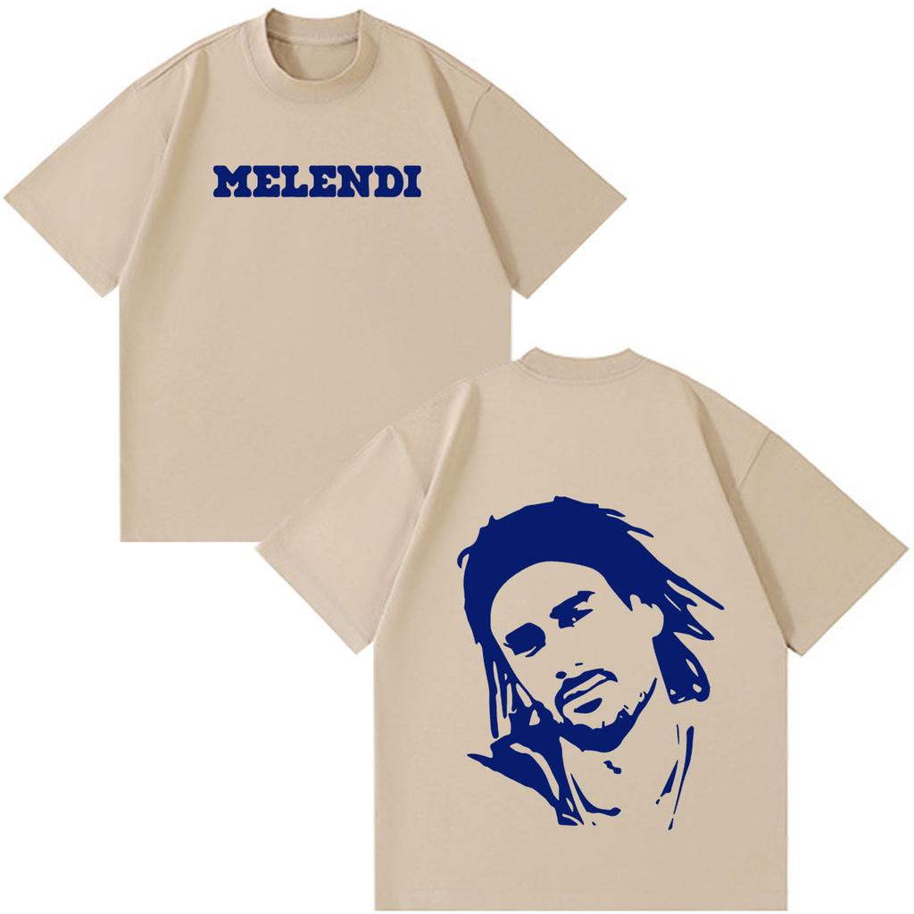 Rapper Melendi Tour Print 2026 Tshirt Unisex Unisex Fashion Hip Hop Tshirt Summer Shortsleeved Loose Casual Cotton Tshirts Tops
