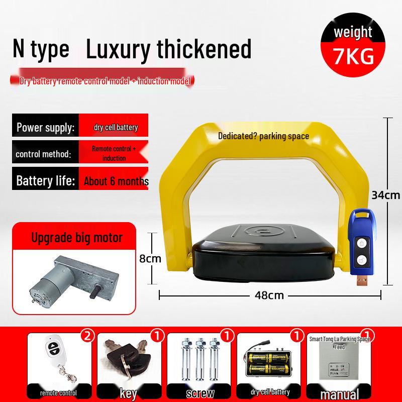 Smart Bluetooth-Enabled Waterproof Parking Space Lock with Remote Control and Sensor