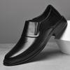 Мужская обувь 2025 лето новая мужская обувь в стиле джентльмена легкая роскошь водонепроницаемая на одной педали легкая с острым носком с увеличением роста повседневная кожаная обувь