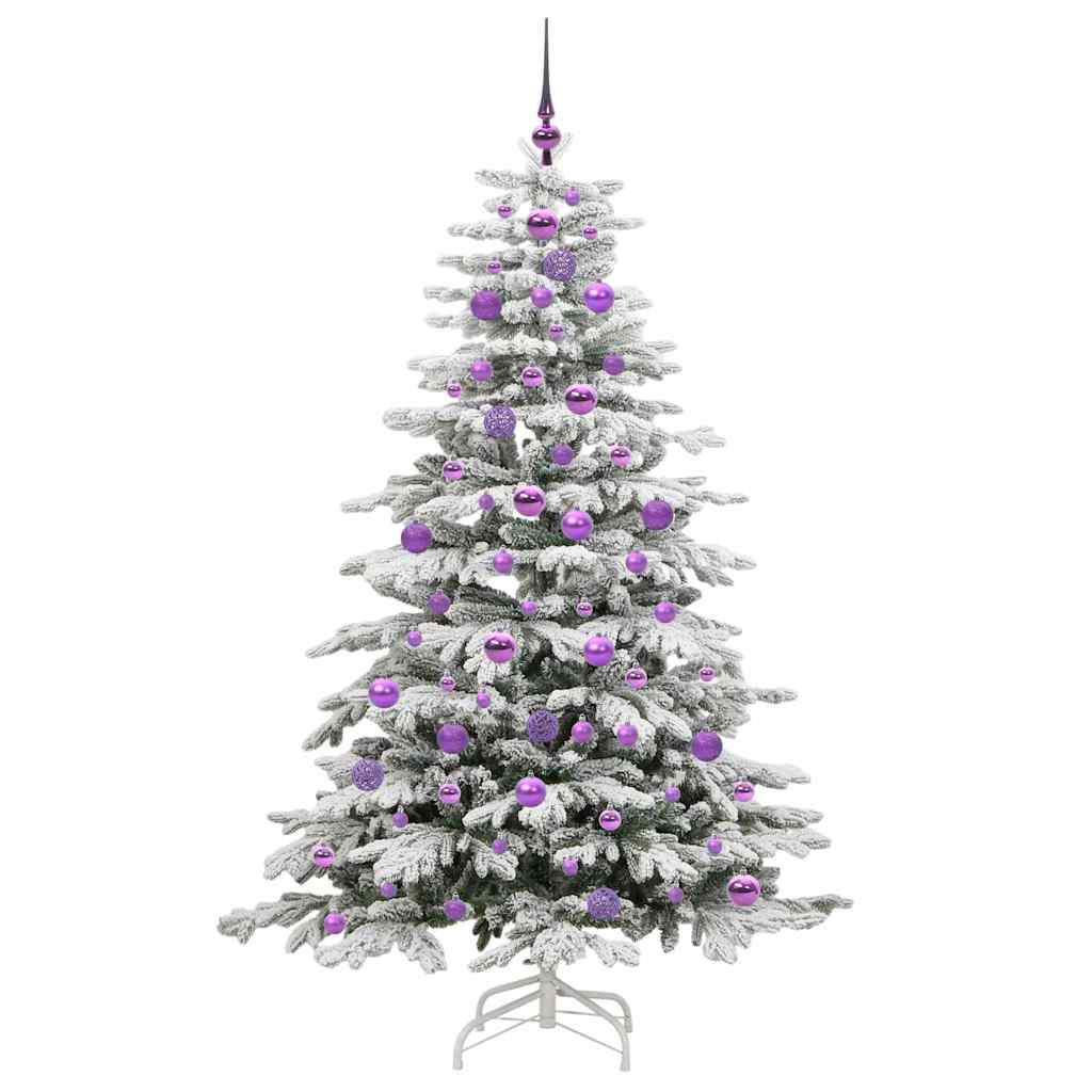 Artificial Foldable Christmas Tree White 180 cm PE and PVC