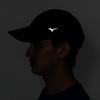 Mizuno J2MW1010 Night Running Cap with Reflective Size L Water-Repellent Finish, Unisex, Black,