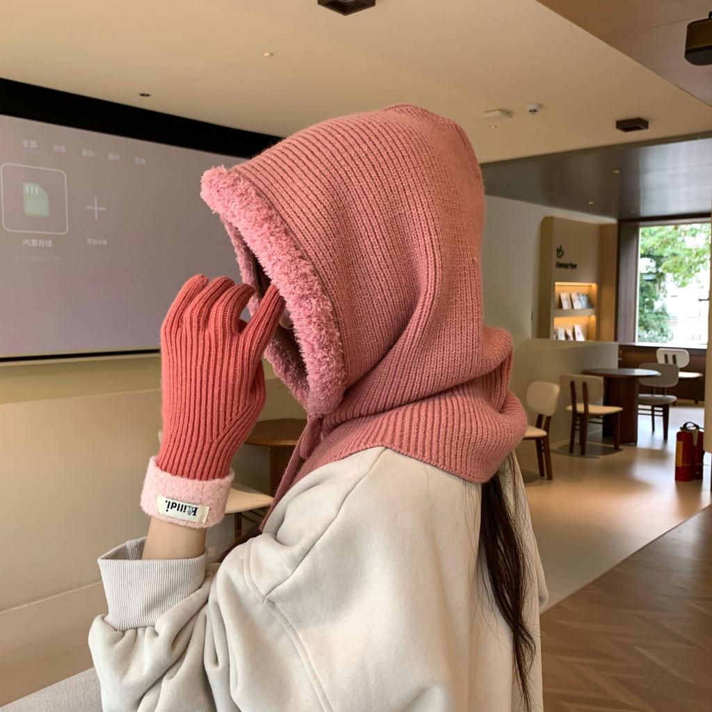 Зимняя новая шапка большого обхвата головы женская шапка-снежный человечек, высококлассная, пушистая, теплая, с защитой ушей, вязаная шапка из толстой шерсти