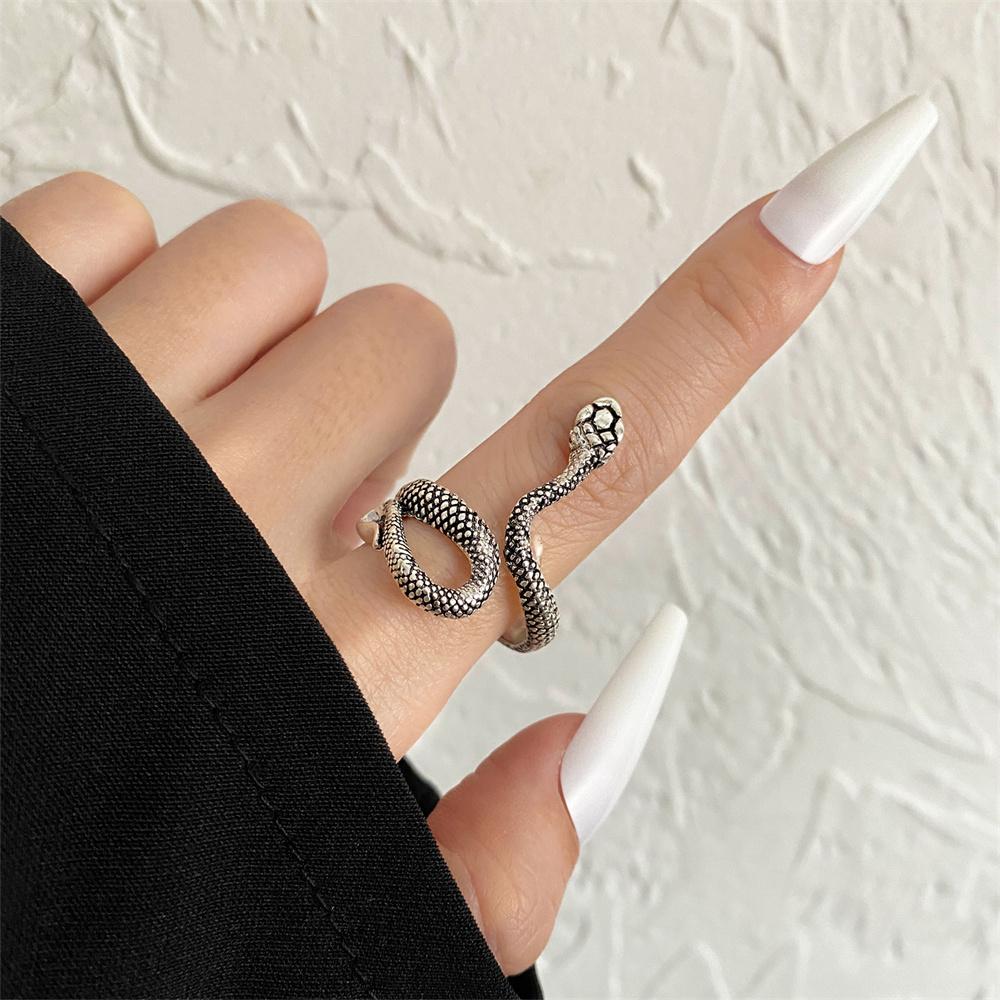 Очаровательное винтажное открытое кольцо для мужчин и женщин, кольца со змеей, звездой, совой и бабочкой, серебряные кольца в стиле панк, готический тренд, ювелирные изделия унисекс