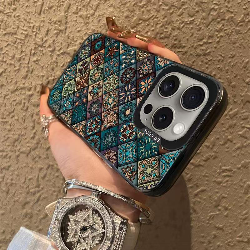 Чехол с узором-тотемом для Apple iPhone: Совместимо с 15 Pro Max, 16 Pro, 14 Pro и 17
