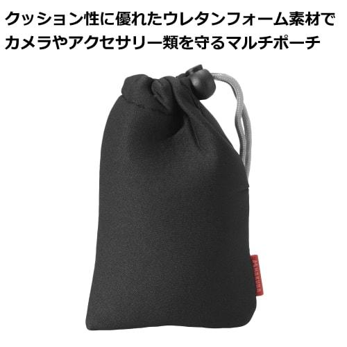 HAKUBA Camera Pouch Soft Cushion Pouch S Size Black Camera Case Drawstring Gadget Case Inner Pouch Digital Camera KCS-37S
