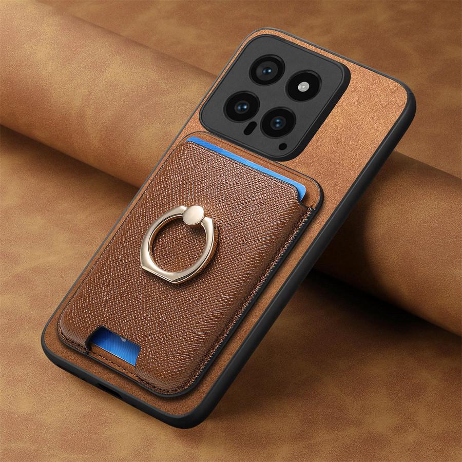 2 в 1 Masafe держатель для карт чехол для телефона Xiaomi 14T Pro 13T кожаный чехол беспроводная зарядка защитная задняя крышка для Xiaomi 15 Pro 14 Ultra Чехлы