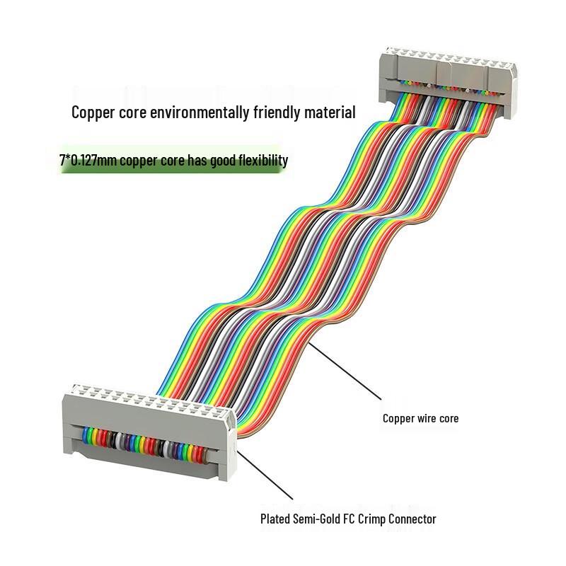 JUXIN 20-Pin 28AWG Colorful Flat Ribbon Cable
