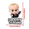 Забавная наклейка "Boss Baby: Малыш в машине", Водонепроницаемая виниловая декаль, Мультяшный знак безопасности для бампера или окна автомобиля