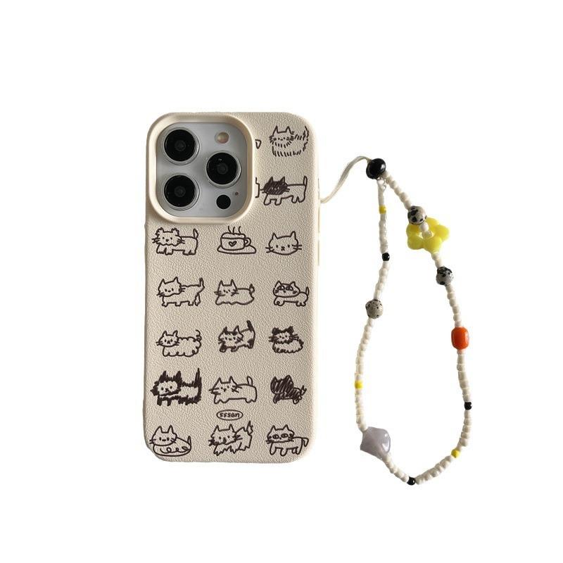 Simple Niche Cute Cat for IPhone15ProMax for Apple 14/13/12 Mobile Phone Case High-end Sense for Women