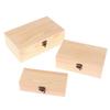 Rectangular Wooden Storage Box Organizer Wooden Storage Case Simple Storage Container Dust-Proof With Lock Jewelry Box Case