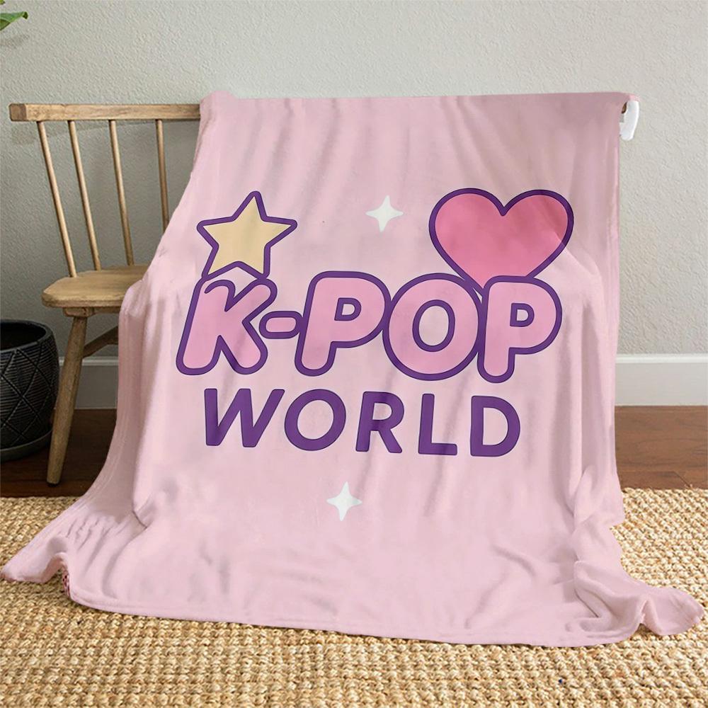 Фланелевые пледы K Pop World для улицы, для путешествий, домашние пледы, подарки для фанатов, подходят для всех сезонов, рождественские подарки. R1127091