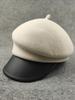 Autumn and winter wool hat female retro ins painter hat showing face small cap equestrian hat small fragrance