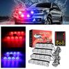 4*4 LED Lights Car Strobe Police Lights Cigaretteer Grill Warning Lamp 12V Motorcycles Flasher Flashlight Car