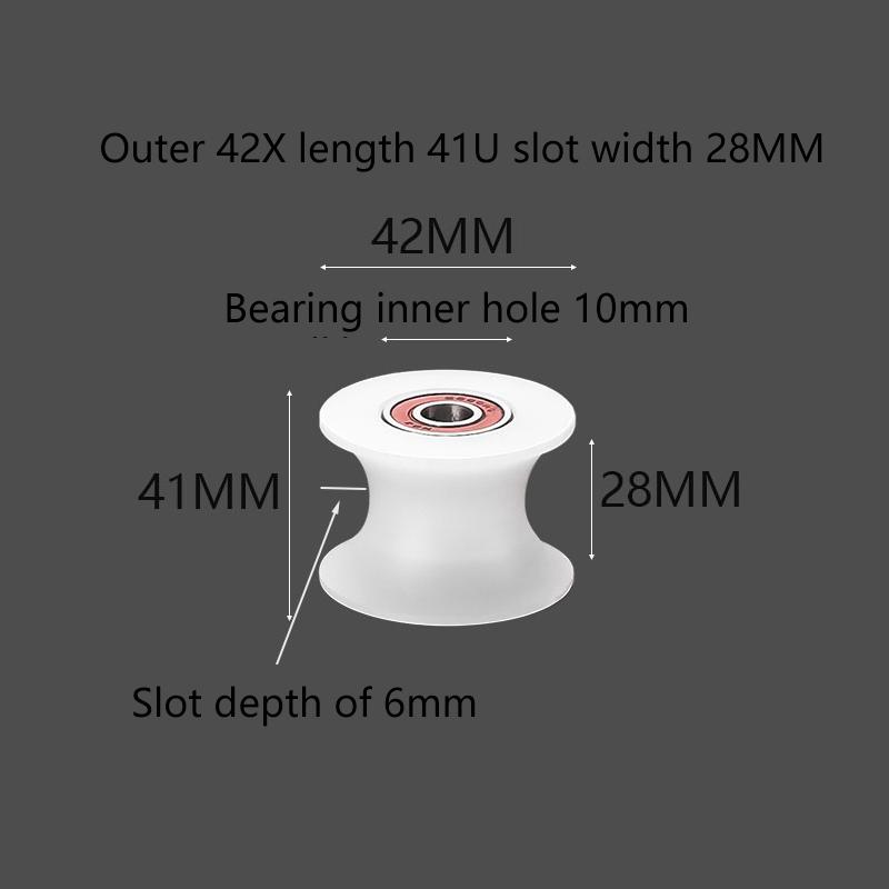 1Pcs Nylon U-Groove Bearing Roller Track Wheel Guide Roller Support Roller Door Window Sliding Door Mechanical Pulley